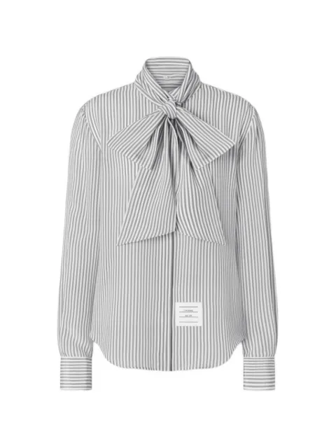 Thom Browne striped silk-satin shirt
