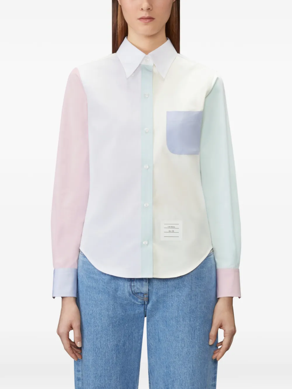 Thom Browne Funmix popeline blouse Beige