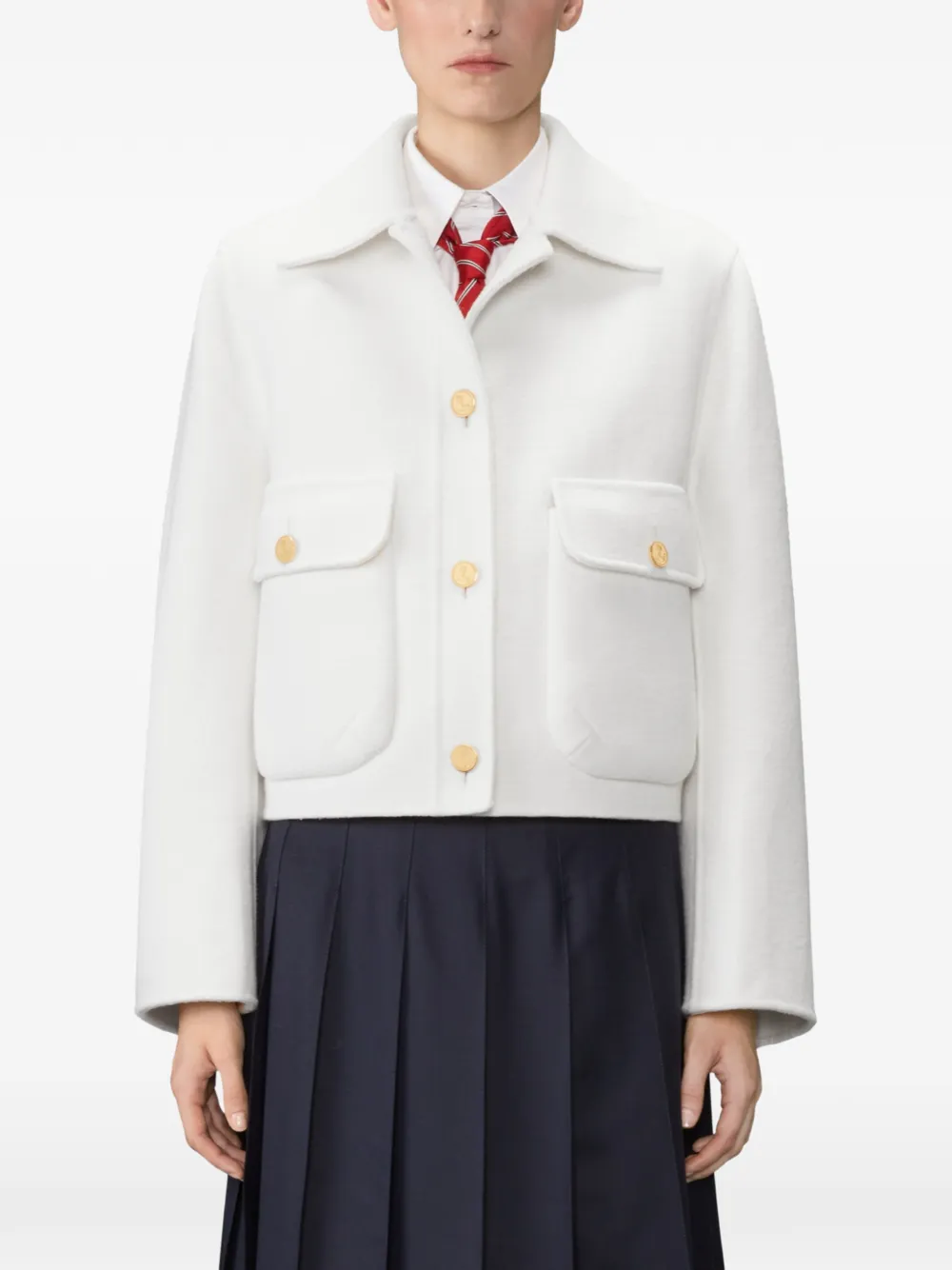 Thom Browne Jack met klokmouwen Wit