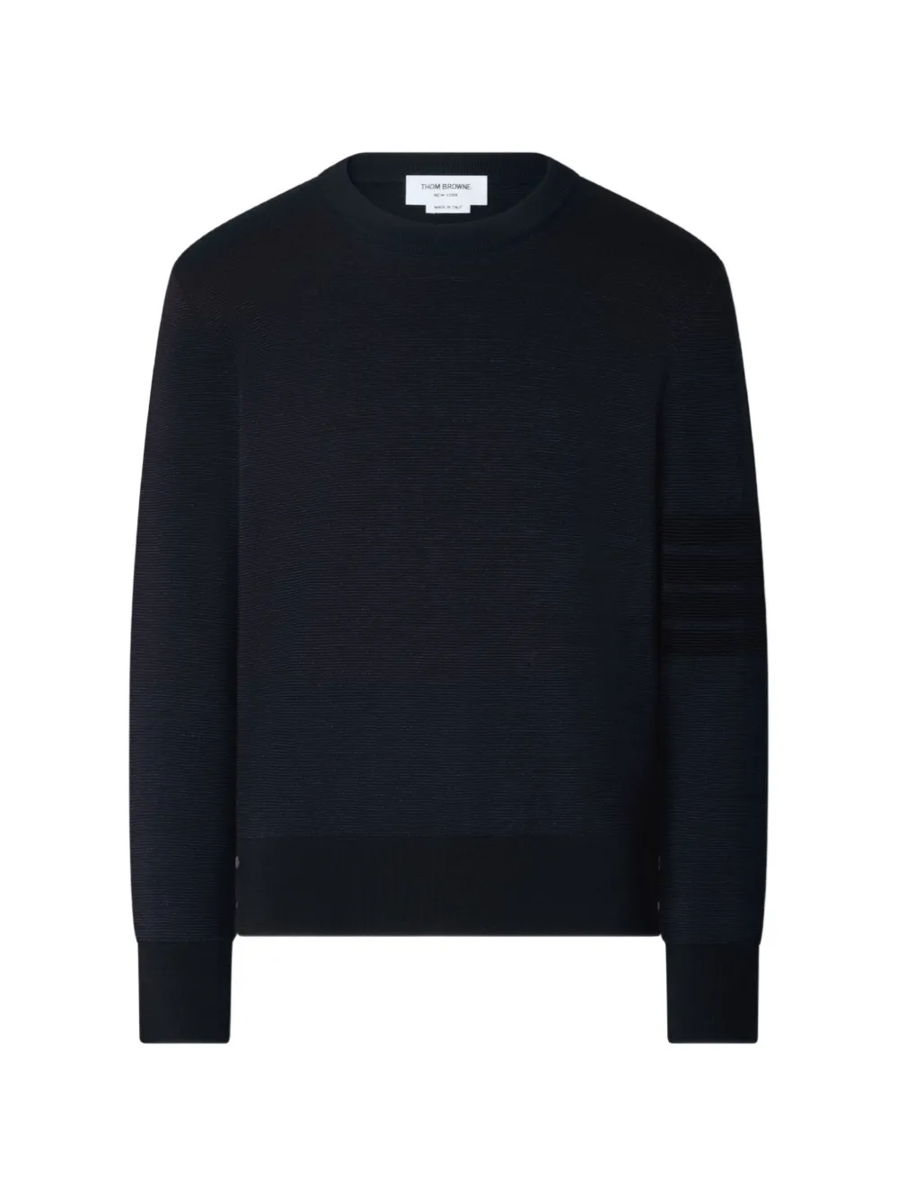 Thom Browne 4-Bar ottoman-stitch sweatshirt - Blu