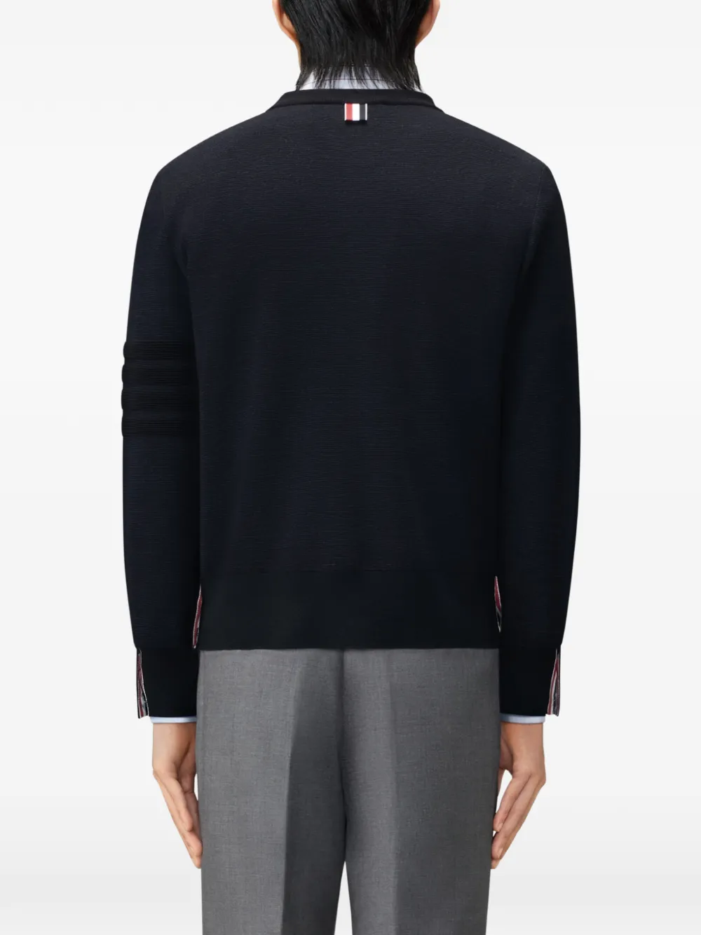 Thom Browne Sweater met vier strepen en stiksel Blauw
