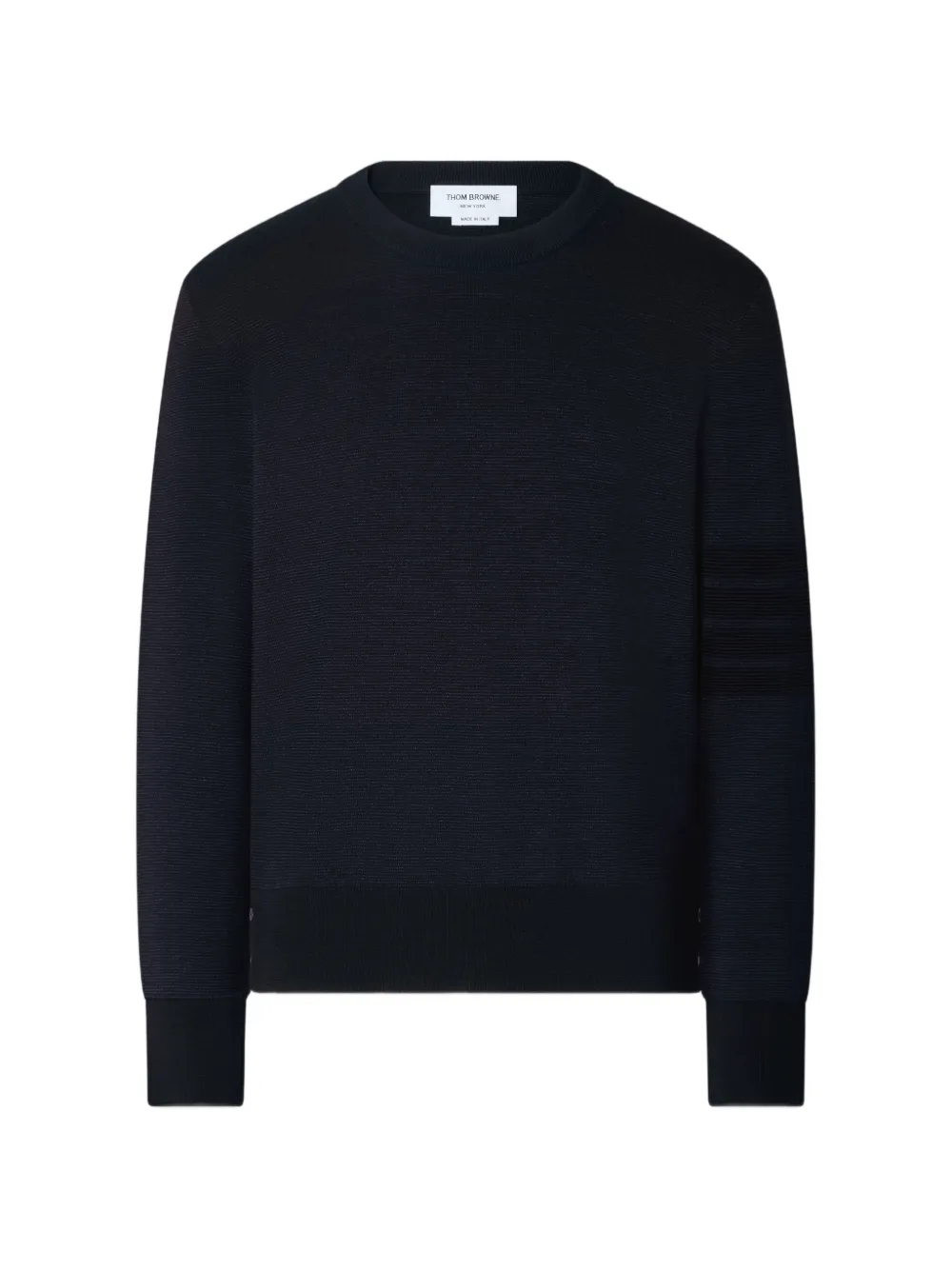Thom Browne 4-Bar ottoman-stitch sweatshirt - Blu
