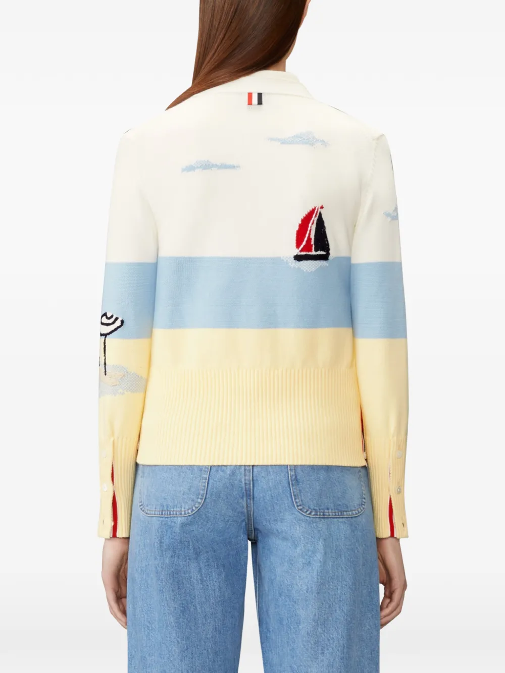 Thom Browne Nantucket vest met borduurwerk Geel