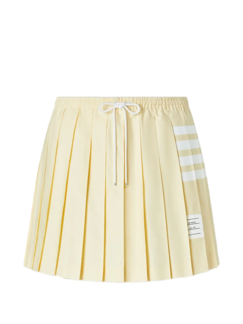 Thom Browne 4-Bar drawstring pleated mini skirt - Giallo