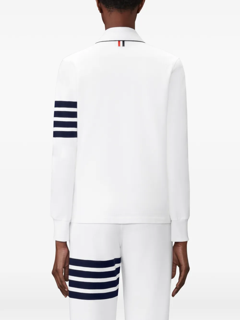 Thom Browne Vest met vier strepen en loopback Wit