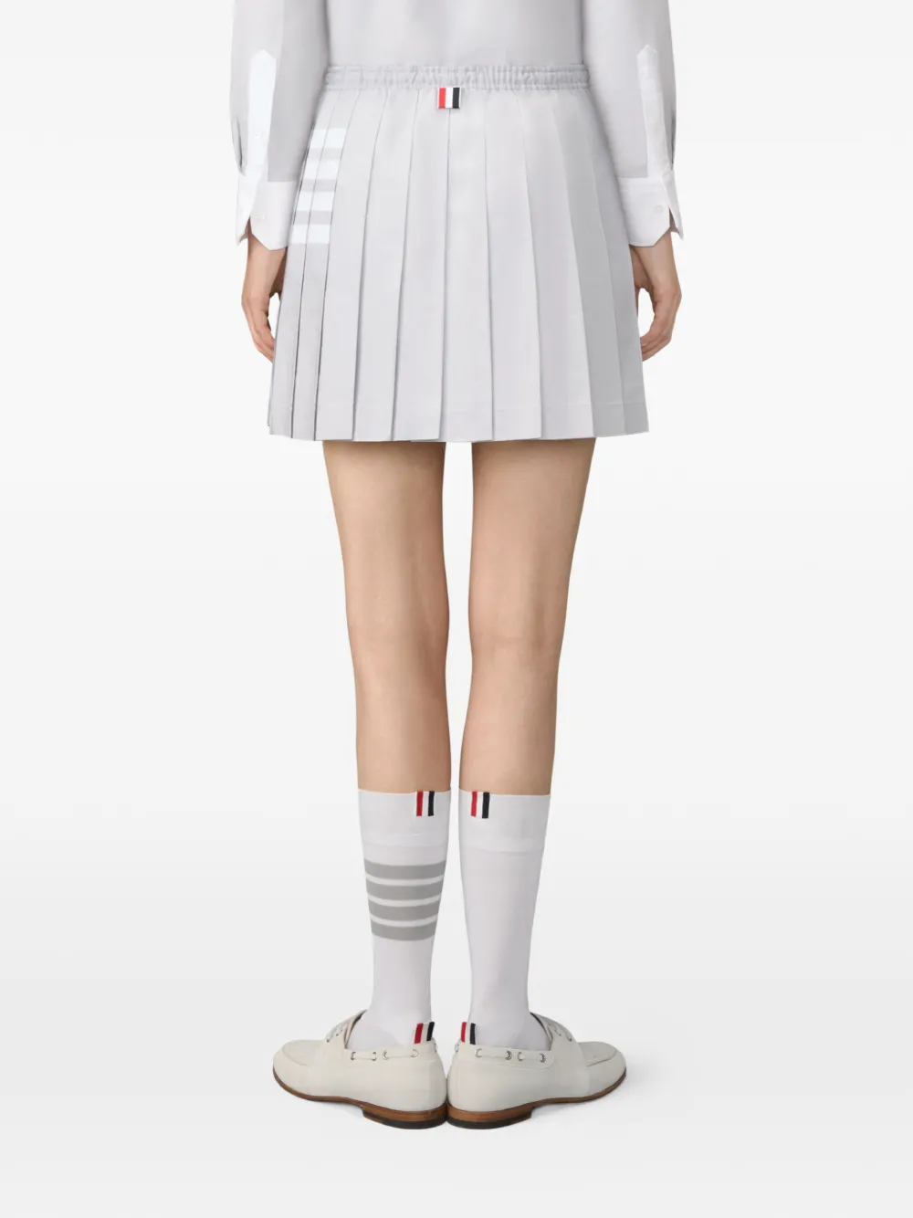 Thom Browne 4-Bar plooirok met trekkoord Grijs