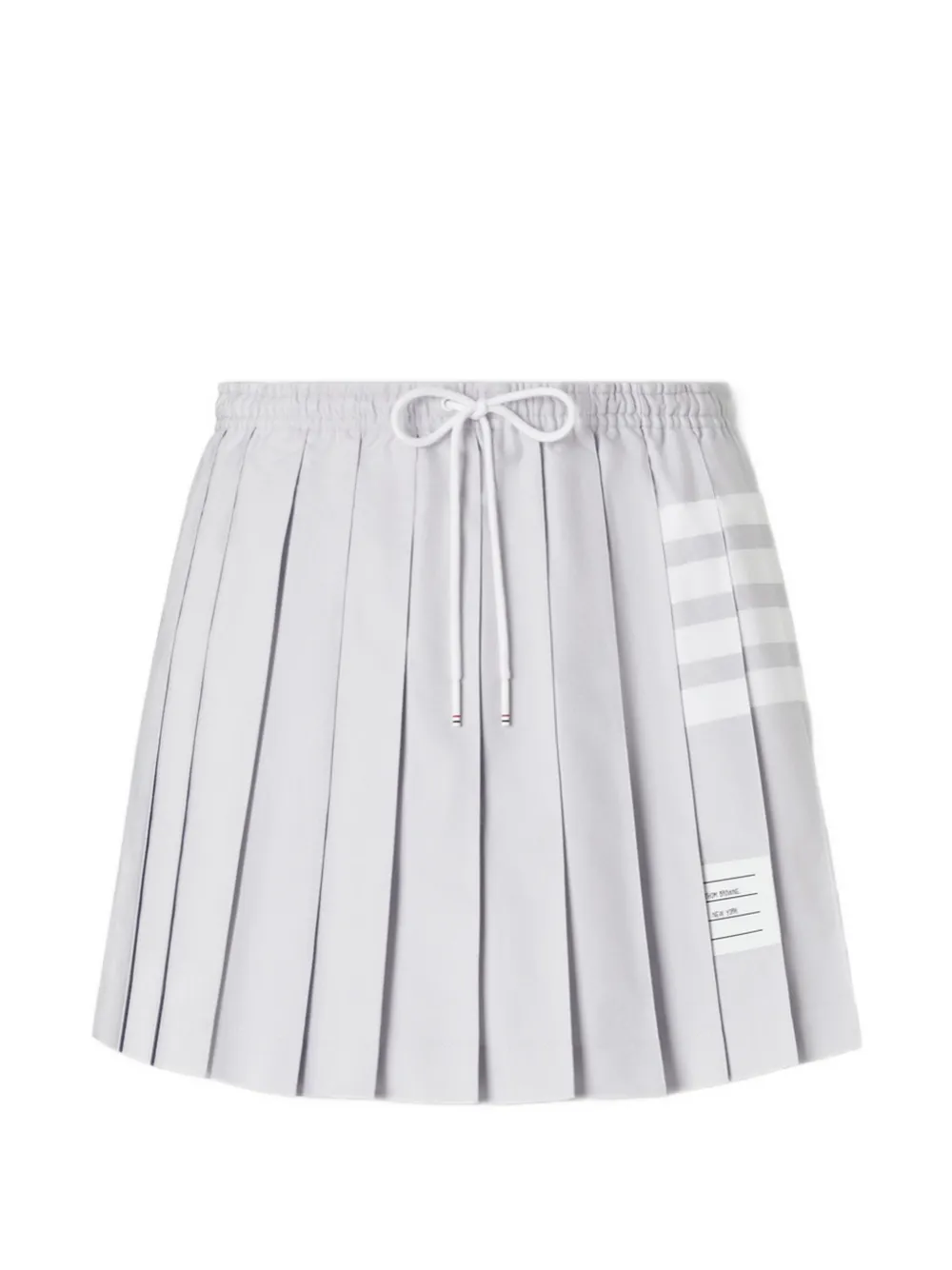 Thom Browne 4-Bar drawstring pleated skirt - Grigio