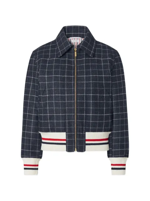 Thom Browne windowpane houndstooth Teviot tweed jacket