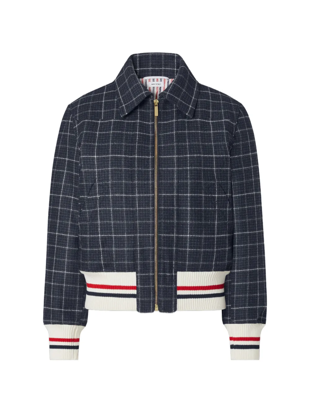Thom Browne windowpane houndstooth Teviot tweed jacket