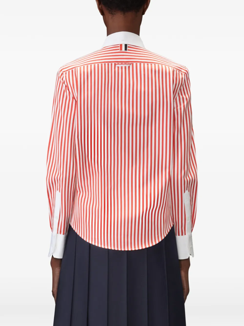 Thom Browne University Stripe blouse met kreeftapplicatie Rood