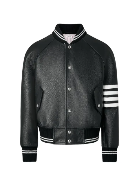 Thom Browne raglan-sleeve leather jacket