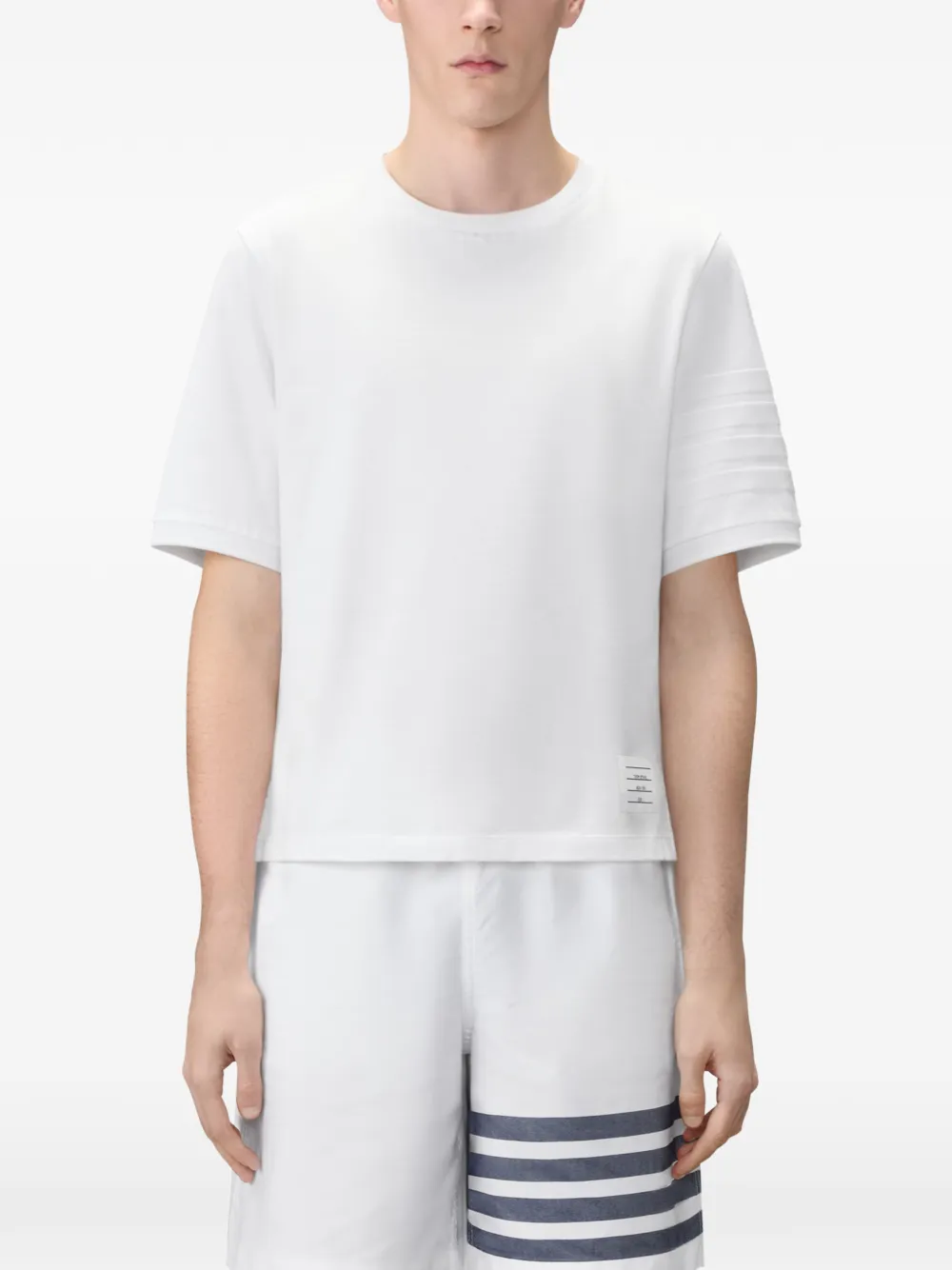 Thom Browne 4-Bar jersey T-shirt Wit