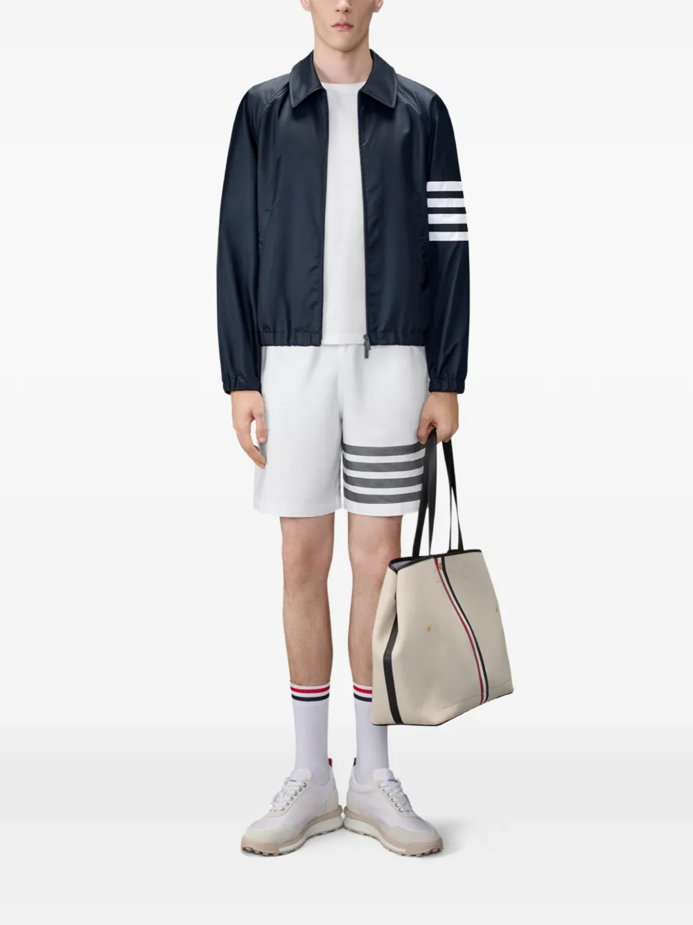 Thom Browne 4-Bar jersey T-shirt Wit