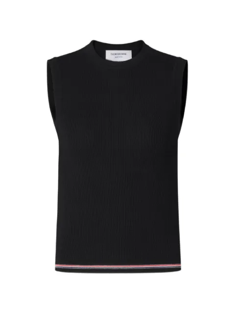 Thom Browne top de canalé con motivo de rayas RWB