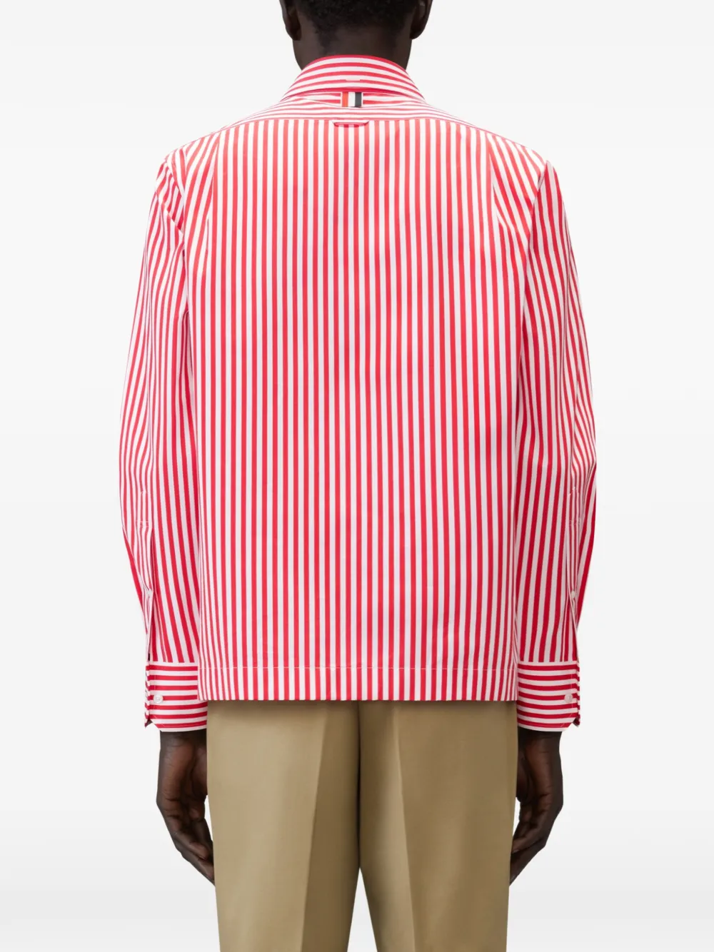 Thom Browne Lobster gestreept overhemd Rood