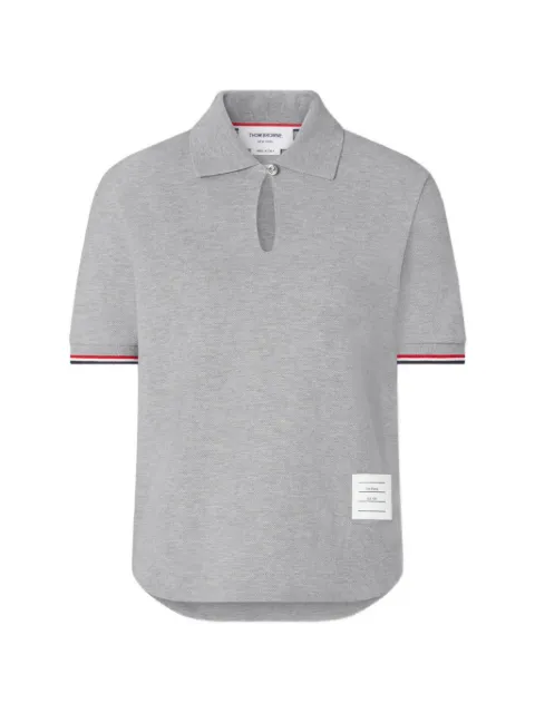 Thom Browne keyhole piqué polo shirt