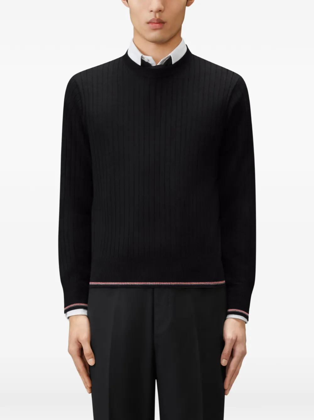 Thom Browne Trui met RWB-stiksel Zwart