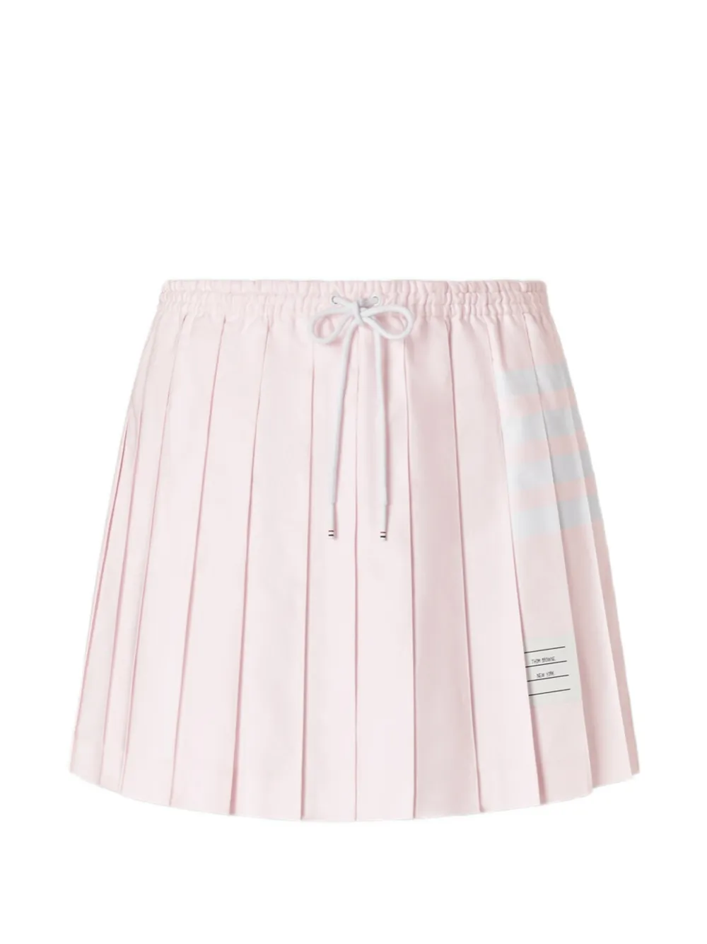 Thom Browne 4-Bar drawstring pleated mini skirt - Rosa