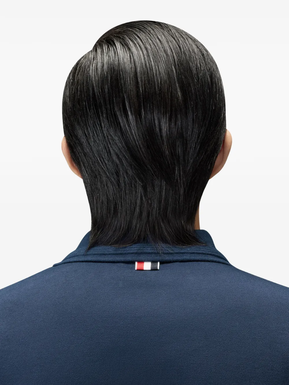Thom Browne 4-Bar ottoman poloshirt Blauw