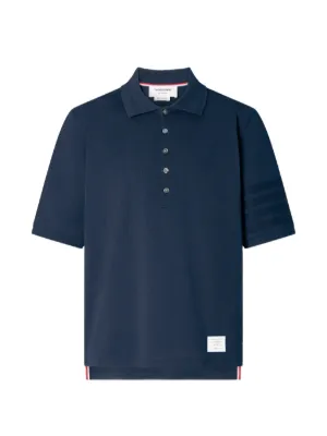 Brunello Cucinelli Half English Rib Knit Polo | Blue | FARFETCH