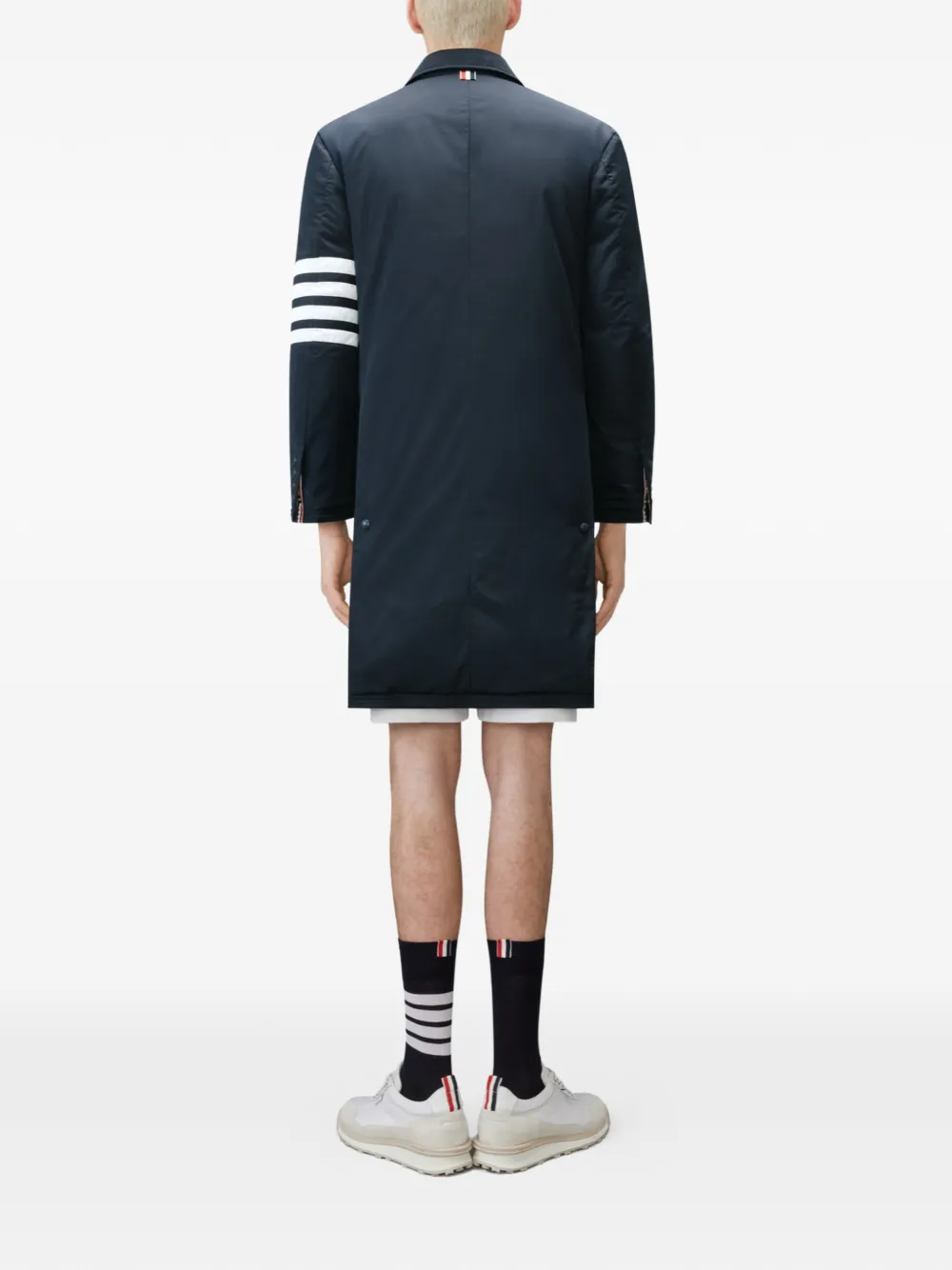 Thom Browne Poly tech 4-Bar donsjas Blauw