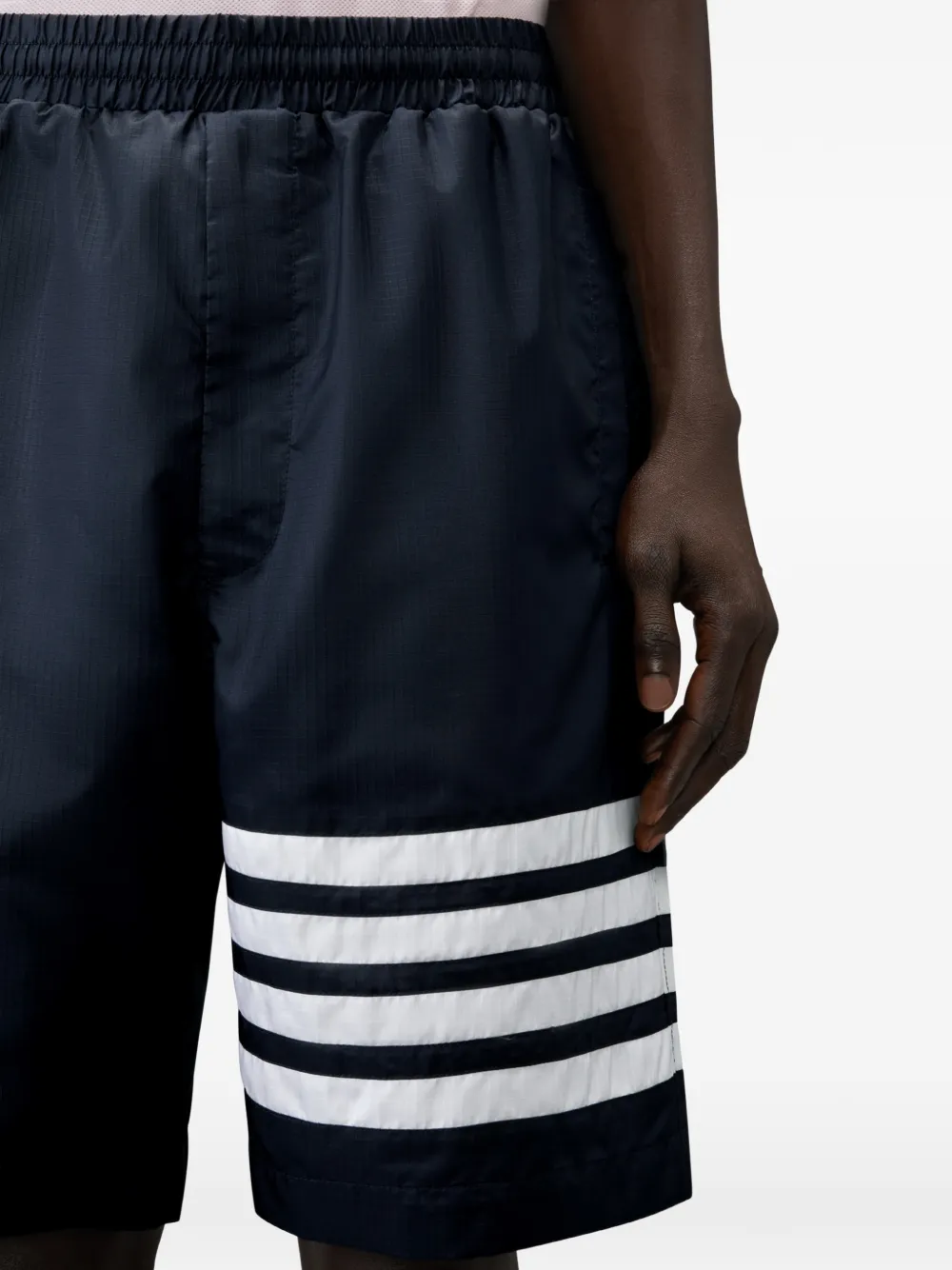 Thom Browne Ripstop 4-Bar trainingsshorts Blauw