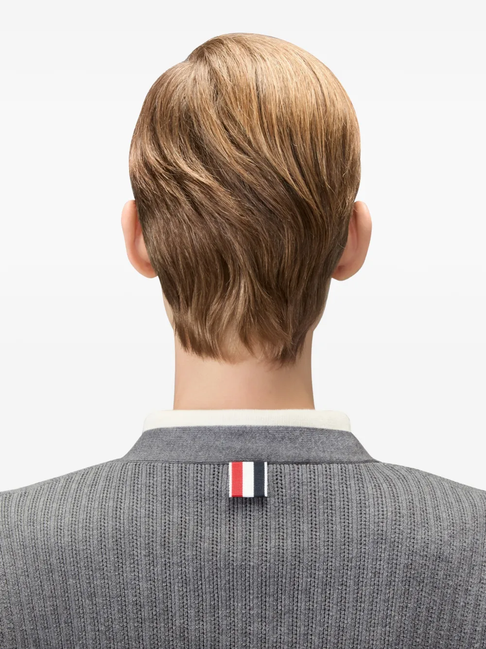 Thom Browne Pointelle vest met ribstiksel Grijs