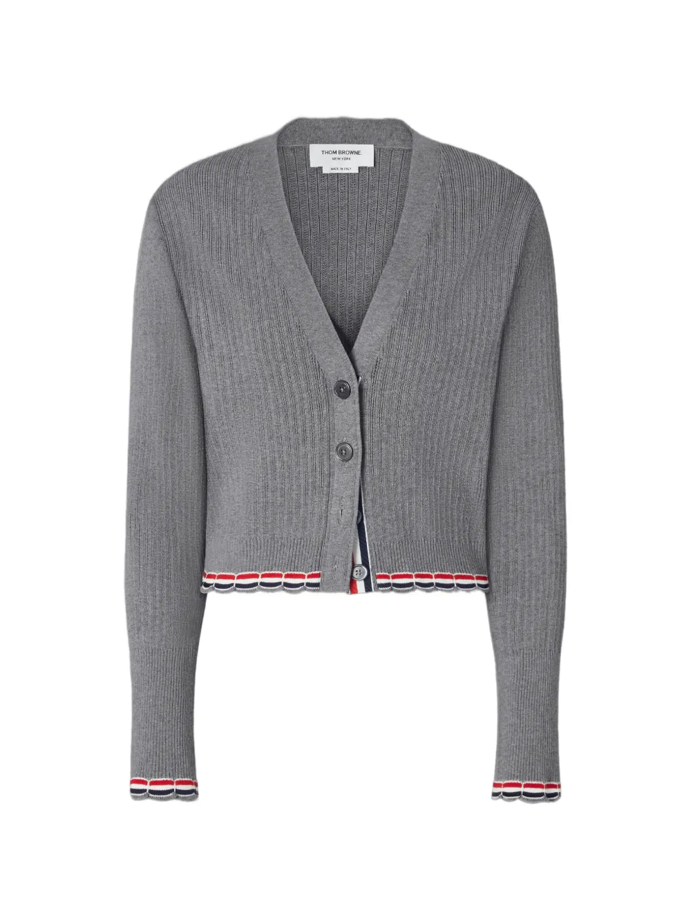 Thom Browne Cardigan aus Pointelle-Strick - Grau