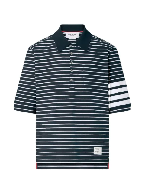 Thom Browne 4-Bar striped polo shirt