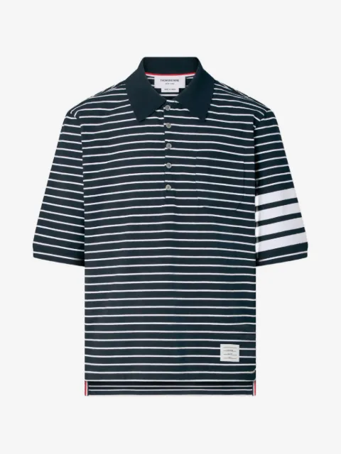 Thom Browne playera tipo polo con motivo 4-Bar