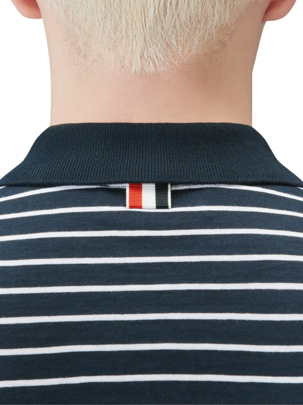 Thom Browne Poloshirt met vier strepen Blauw