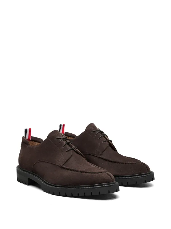 Thom Browne スエード ダービーシューズ | ブラウン | FARFETCH JP