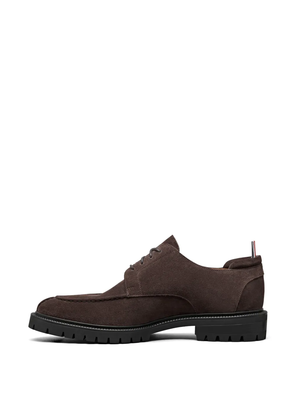 Thom Browne Suède derby schoenen met Commando zool Bruin
