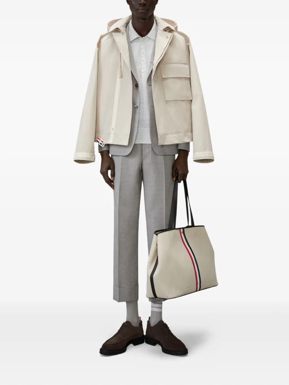 Thom Browne Poloshirt met 4 strepen Grijs