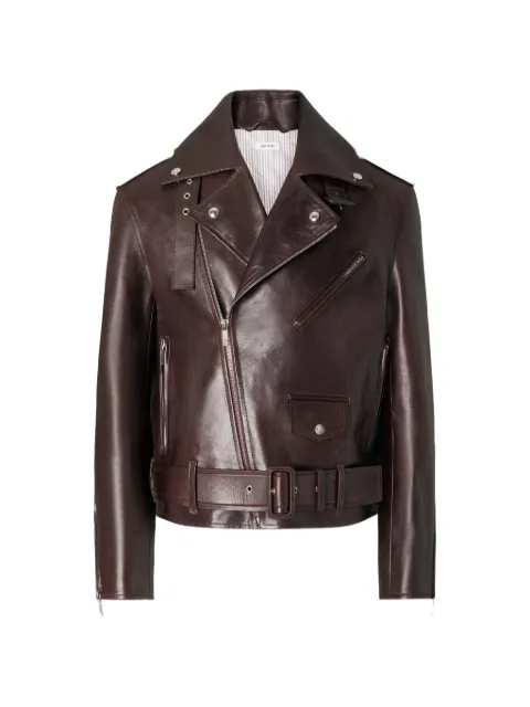 Thom Browne leather moto jacket