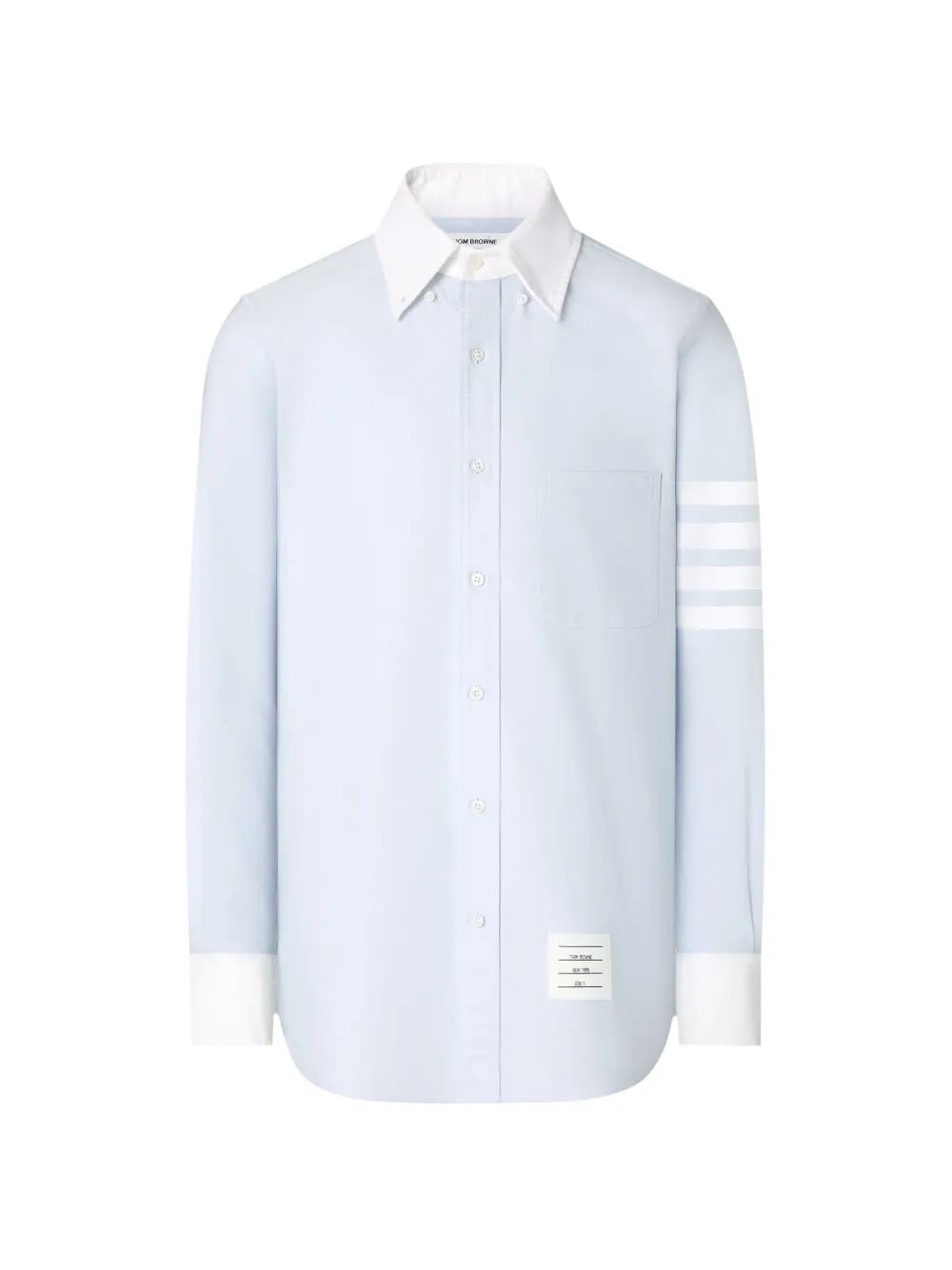Thom Browne Oxford-Hemd mit Logo-Streifen - Blau