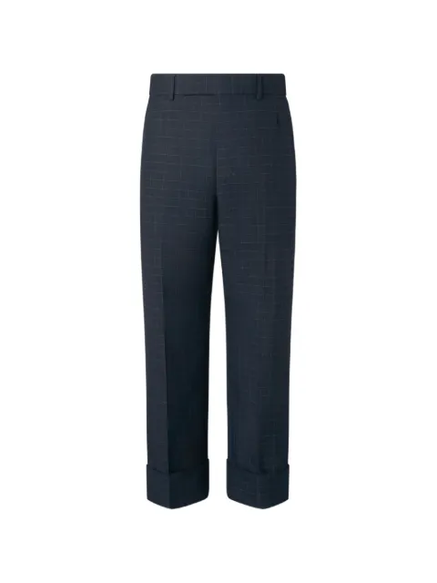 Thom Browne windowpane-check cropped trousers