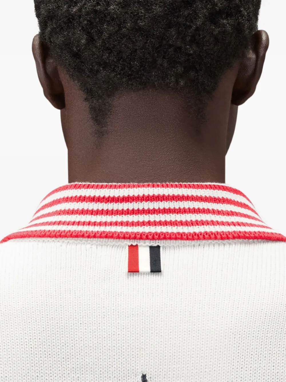 Thom Browne Poloshirt met RWB Armband Wit