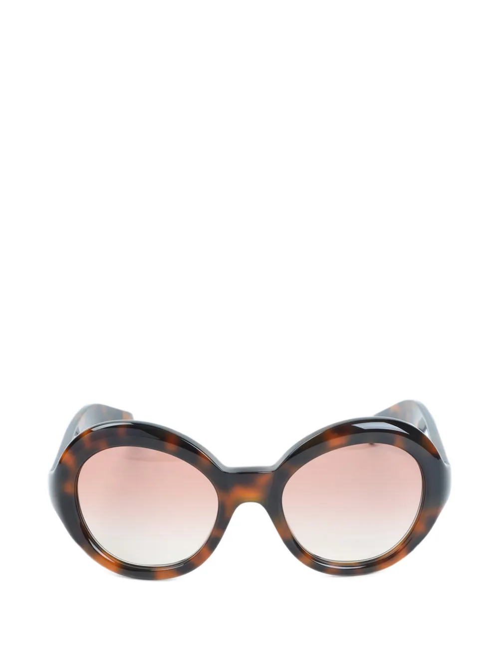 Prada Eyewear tortoiseshell-effect round-frame sunglasses - Marrone