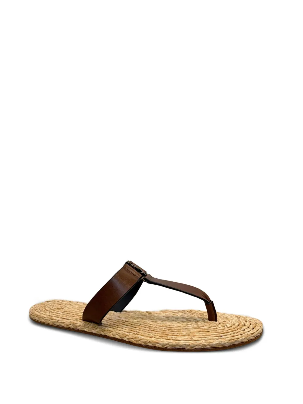 Saint Laurent Babylone leather sandals - Brown
