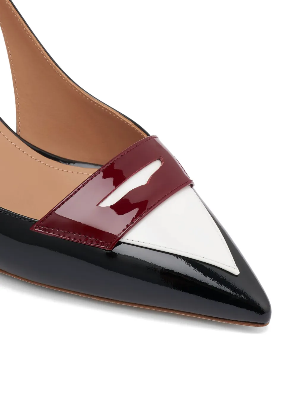 Malone Souliers Suze patent leather slingback pumps Zwart