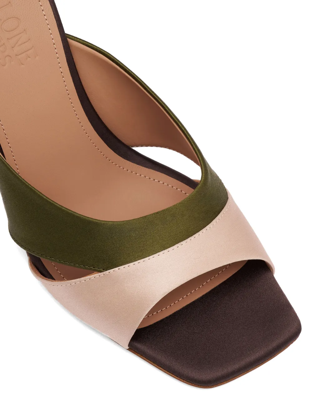 Malone Souliers Lourdes satin wedge sandals Bruin