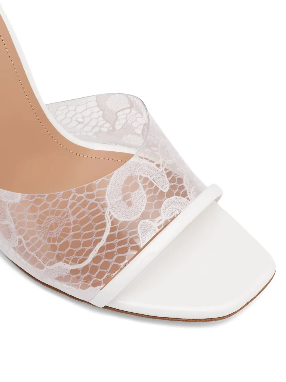 Malone Souliers Roxanne lace-panel sandals Wit