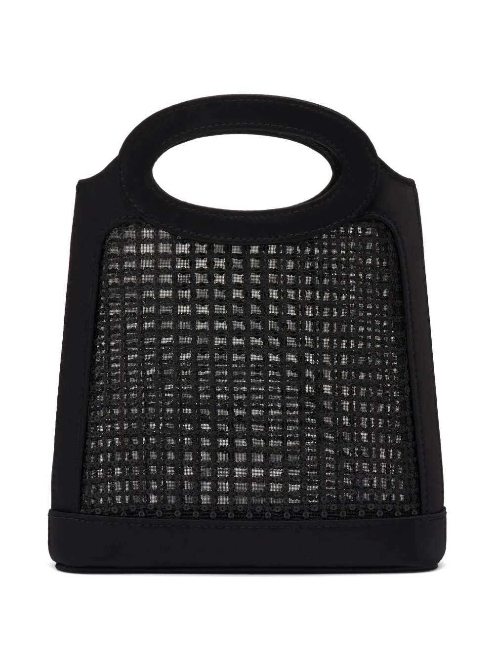 Malone Souliers Aura mini-shopper met pailletten en mesh Zwart