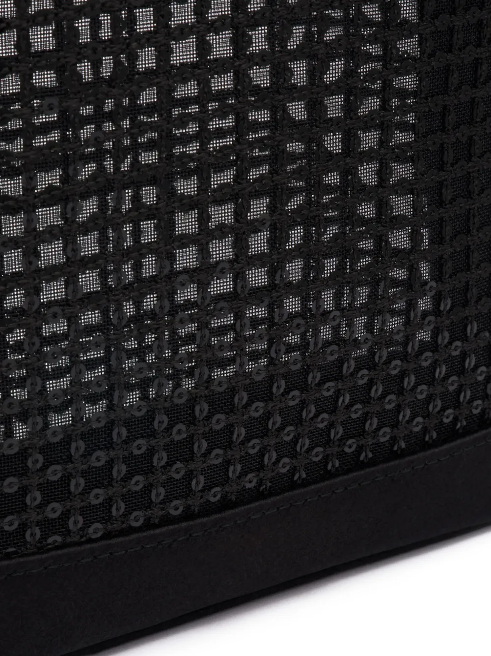 Malone Souliers Aura mini-shopper met pailletten en mesh Zwart