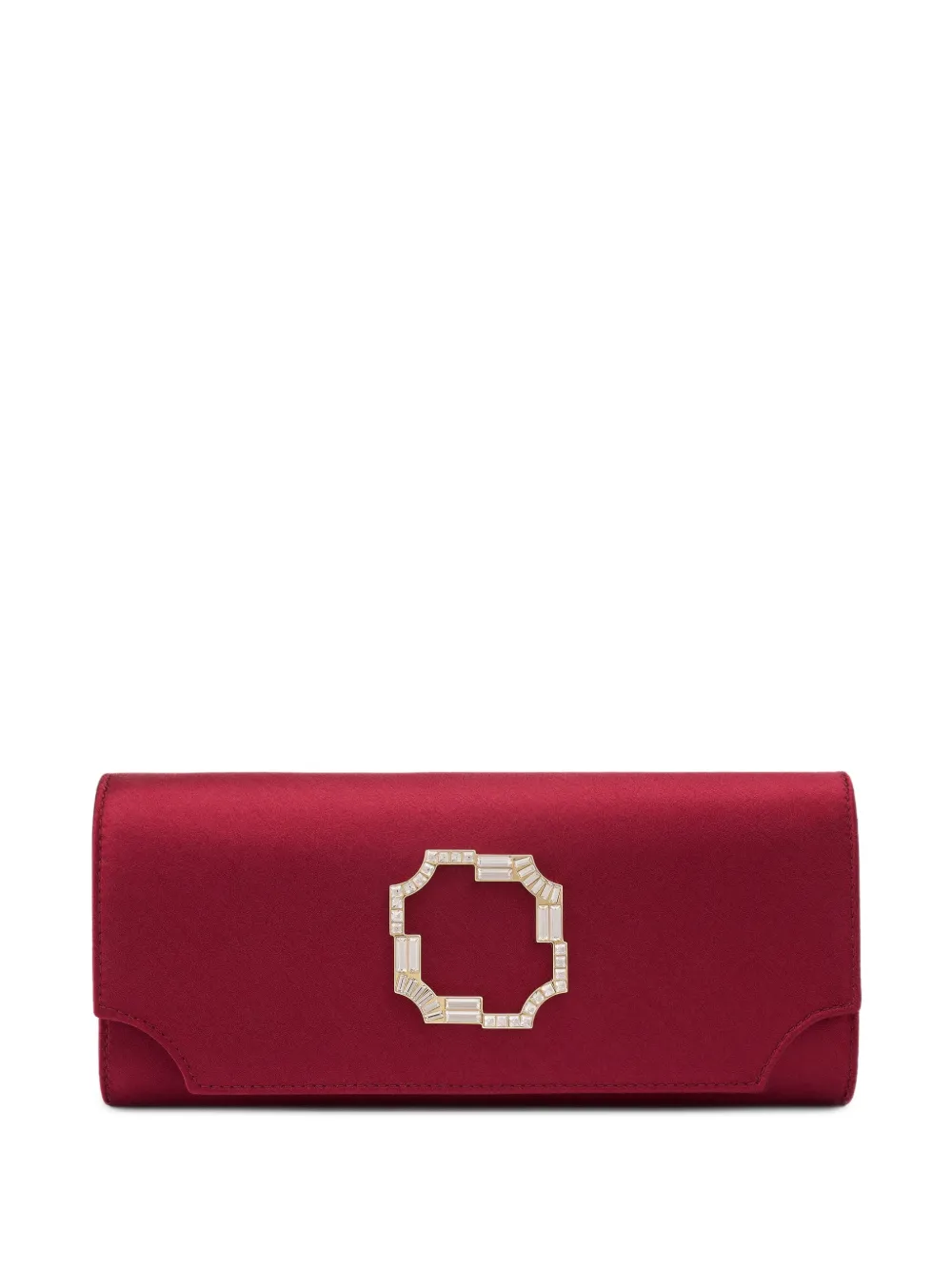 Malone Souliers Clutch Vivien con cristalli - Rosso