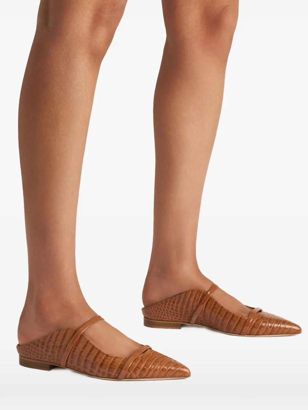 Malone Souliers Maureen croc-embossed mules Bruin