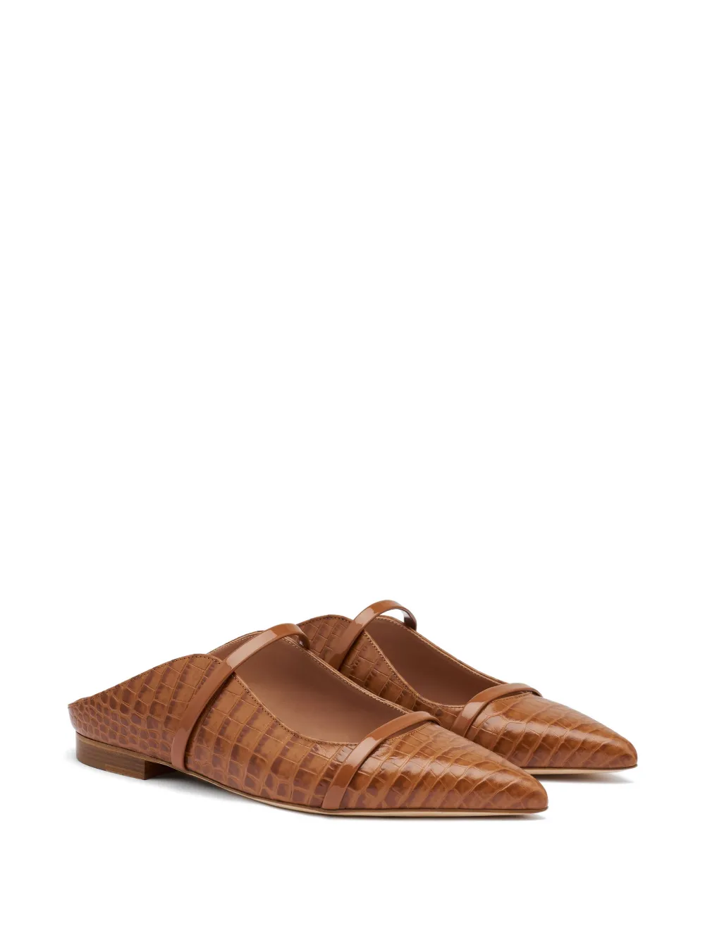 Malone Souliers Maureen croc-embossed mules Bruin