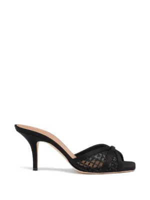 Manolo Blahnik クロスストラップ サンダル | ブラック | FARFETCH JP
