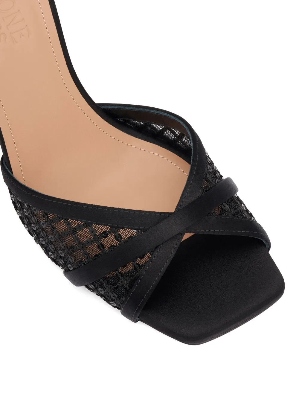 Malone Souliers Perla sandalen met pailletten Zwart